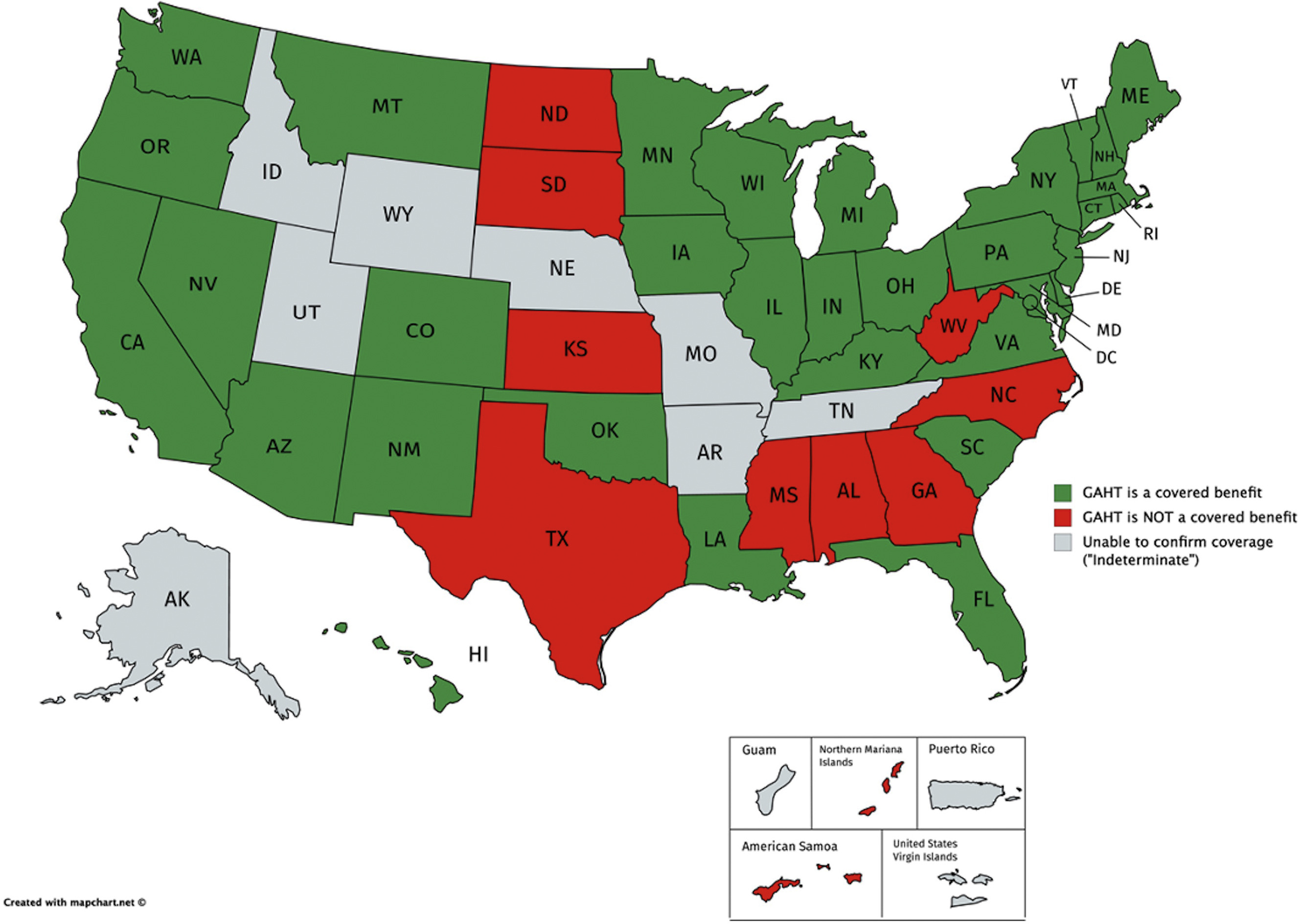 Medicaid Coverage of Transgender Transition-Related Health Care by State