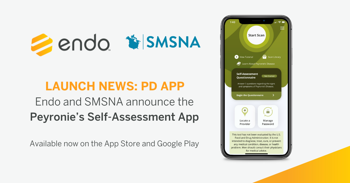 SMSNA Collaborates With Endo to Launch Peyronie’s Disease Self-Assessment App